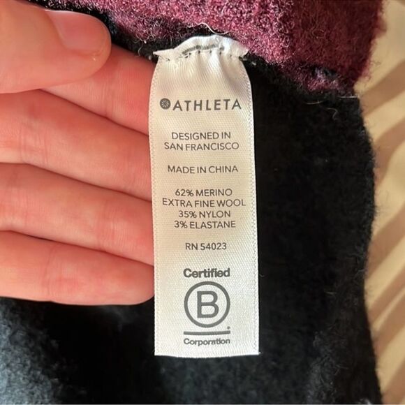 Athleta Transit Colorblock Turtleneck Sweater in Merino Wool-Blend XS - Picture 7 of 8